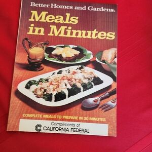 Better Homes and Gardens Meals in Minutes Cookbook - Red and Brown Cover